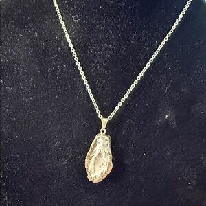 Elegant Gold and Silver Geode Pendant Necklace